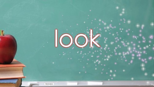 Preview of Sight word song..Let's learn how to read and spell the word "look"