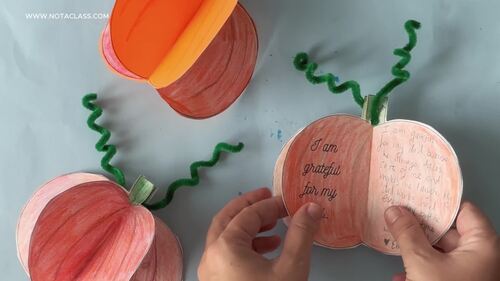 Thanksgiving 3D Pumpkin Writing Craft Autumn Activity Halloween ...