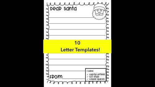Santa Letter Template for Christmas Writing Center by Teacher Inspo 123