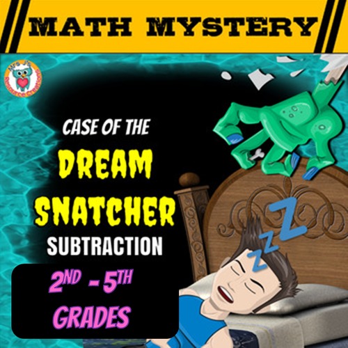 Preview of Subtraction Math Mystery Differentiated Grade Bundle 2nd - 5th