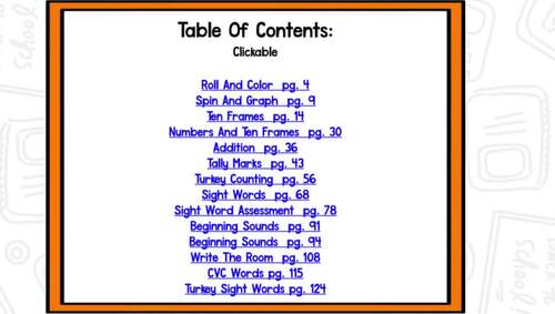 Thanksgiving Math and Literacy Centers