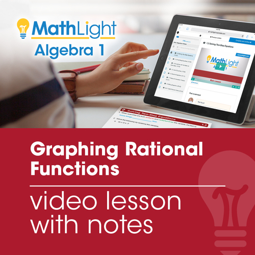 Preview of Graphing Rational Functions Video Lesson with Guided Notes