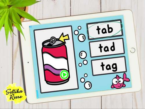 Boom Cards Choose Correct Word Short a CVC by Sellika Reese | TPT