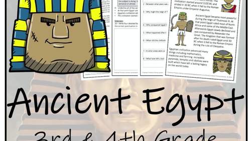 Ancient Egypt Close Reading Comprehension Activity | 3rd Grade & 4th Grade