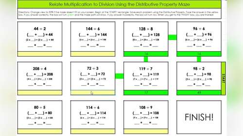 Relate Multiplication to Division Printable and Digital Activities 5.NBT.6