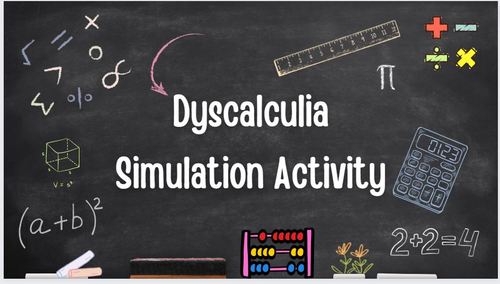 Preview of Dyscalculia Simulation Activity #1