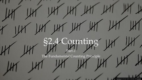 Preview of 2.4 Part 1 The Fundamental Counting Principle