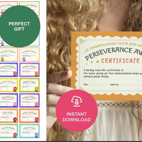 56 Certificate of Achievement Bundle - 56 Printable Award Certificates
