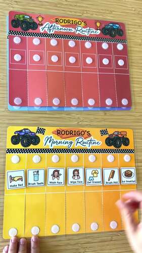 Morning routine visual schedule template, Chore chart, Visual schedule ...