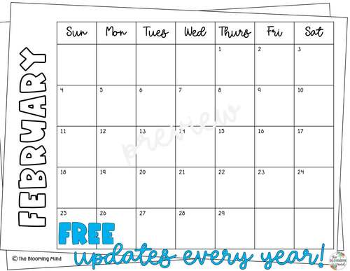 2024 PDF Calendar and Editable Powerpoint Calendar by The Blooming Mind