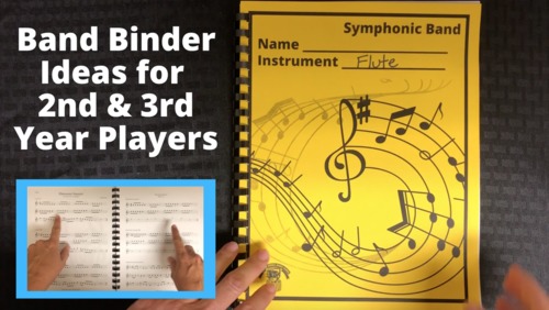 Preview of Band Binder Ideas for 2nd and 3rd Year Players