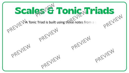 Tonic Triads - PowerPoint, Handouts and Worksheets by Top Teacher Store