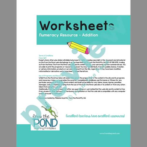 Math Worksheets for Reviewing Numbers 1 to 10 by From the Pond | TPT