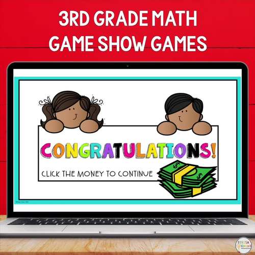 3Rd Grade Math Review Game Show Bundle Google Slides | Distance Learning