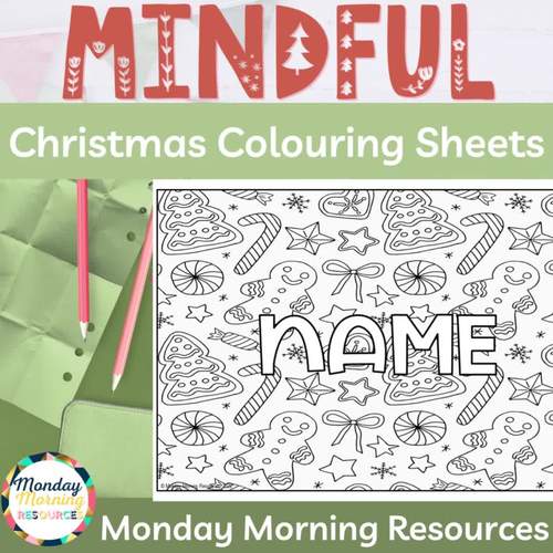 Editable Christmas Coloring Pages - Christmas Mindfulness Coloring Sheets