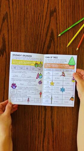 Christmas Activities 4th Grade Mini Math Project Math Test Prep