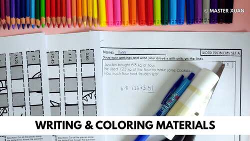 Decimal Word Problems For 5th Graders - Hands On Activities by Master Xuan