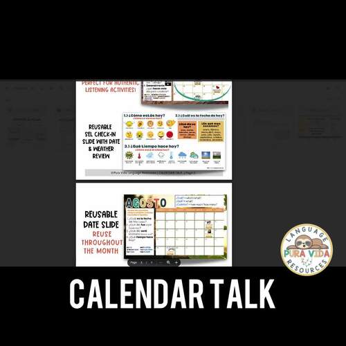 May 2023 Calendar Talk for Spanish Class | El Calendario | TPT