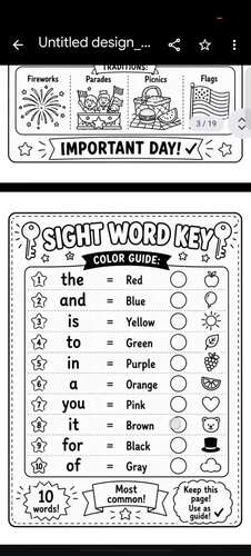 Independence Day Color by Sight Word 4th of July Coloring Pages 1st 2nd ...