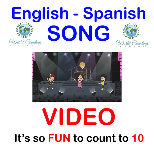 Preview of It's so fun to count to 10 in English and Spanish Song