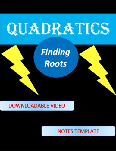 Preview of Finding Roots of Standard Form Quadratic Equations (Distance Learning)