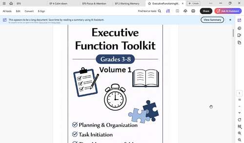 Executive Functioning Activities Bundle Student Checklists for Special ...