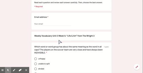 Grade 5 MyView Literacy Unit 3 Week 5 Google Forms Assessment Practice