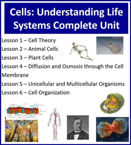 Cells Understanding Life Systems Unit Bundle Lessons And Activities