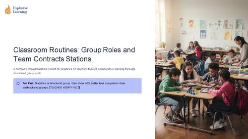 Classroom Routines Group Roles and Team Contracts Stations complete