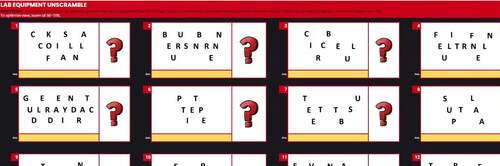 Lab Equipment Unscramble by Abaco Education Zone TPT