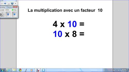 Preview of La multiplication par 10. Distance learning (M49)