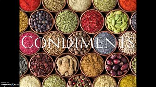 Nourriture Condiments / Food Condiments by Inspired French | TpT