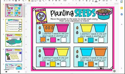Word Problems - Add & Subtract Digital Math Activities - 1st Grade Math Practice