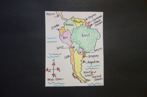 Preview of Let's Draw a Map of South America!