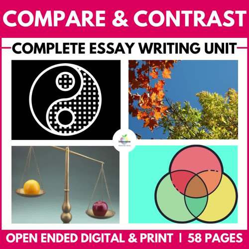 Compare and Contrast Essay Unit | Lessons, Templates, Topics, Graphic Organizers