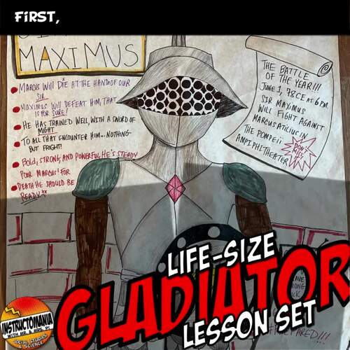 Create A Life Size Gladiator & Poem Battle Activity Ancient Rome
