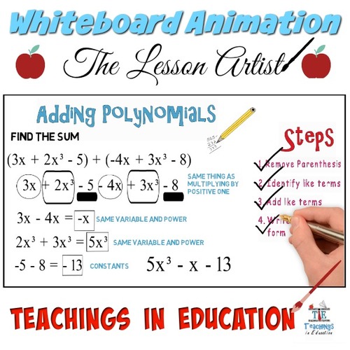 Preview of Adding Polynomials: Whiteboard Animation