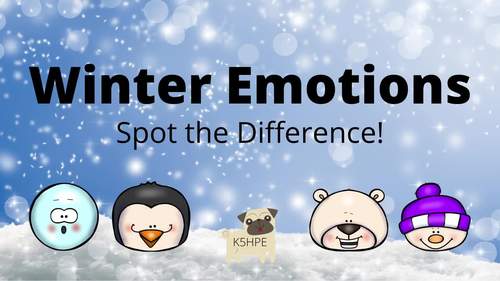 Preview of Winter Emotions, Spot the Difference! Emoticons, Feelings, Video and SLIDES
