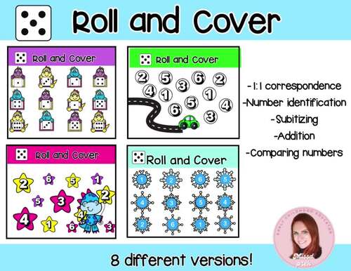 Roll and Cover Math by Missdprek | TPT