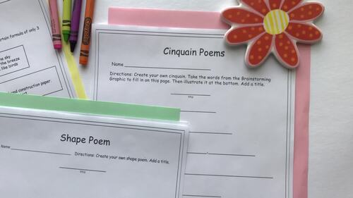 National Poetry Month + Poem in Your Pocket Poetry Writing Paper 2nd ...