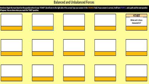 Balanced and Unbalanced Forces Maze by Abaco Education Zone | TPT