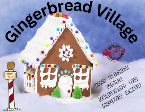 CHRISTMAS GINGERBREAD ARRAY VILLAGE! (Making Math Merry!) | TPT