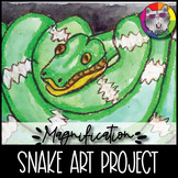 Emerald Tree Boa Snake Art Lesson, Magnification Art Proje