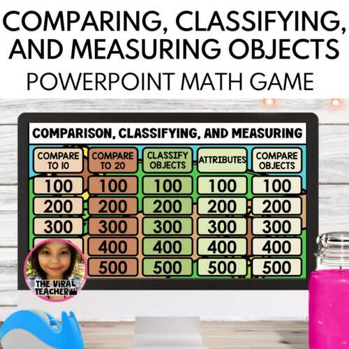 Classifying and Sorting Objects and Comparing Numbers Math Review Game Show