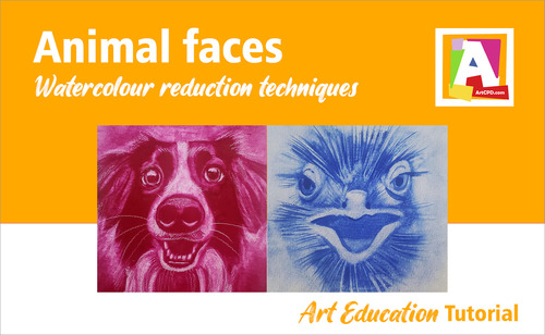 Preview of Watercolour reduction - Animal Faces