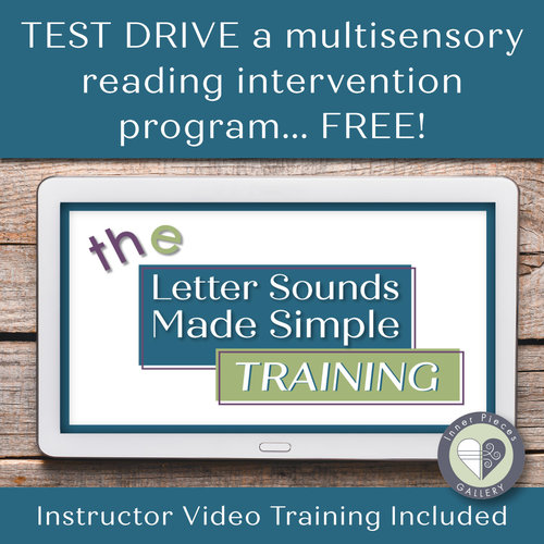 Preview of FREE TRAINING and TEST DRIVE The Multisensory Reading Intervention Program LSMS