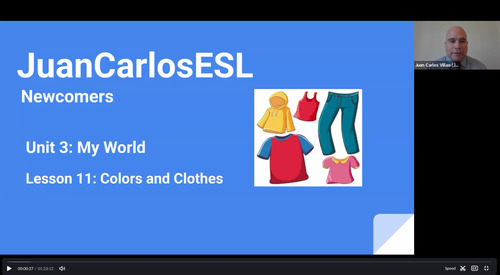 Preview of JuanCarlosESL Newcomers Lesson 11 Video: Colors and Clothes