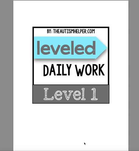 Leveled Daily Independent Work BUNDLE