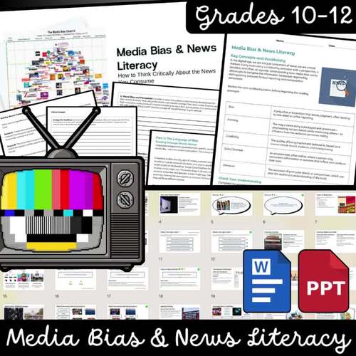 Media Bias News Literacy Reading Passages Critical Thinking High School ...