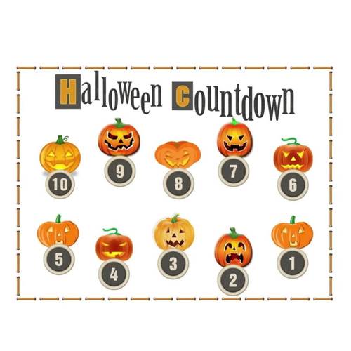 Halloween Countdown Calendar by My Teaching Stuff TpT